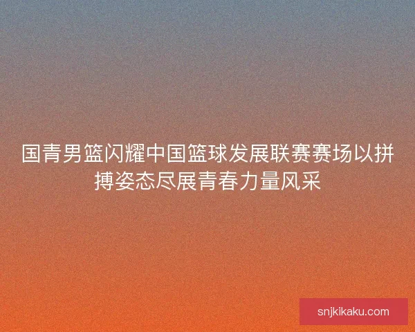 国青男篮闪耀中国篮球发展联赛赛场以拼搏姿态尽展青春力量风采